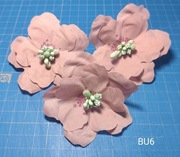 SCRAPKI KRAKÓW KWIATY z bawełny 3 szt. BRUDNY RÓŻ