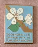 XV OGÓLNOPOLSKI RAJD LUBAŃSKA WIOSNA 1978 - odznaka  PTTK