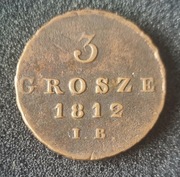3 grosze 1812 IB Księstwo Warszawskie 