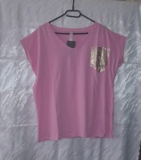 T-shirt oversize różowy. 