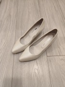 Buty białe, ślubne, LaMarka, skórzane r38