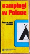 Campingi w Polsce - mapa turystyczna 1989