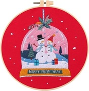 Zestaw do haftu: Bałwanki Święta Nowy Rok