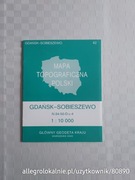 mapa topograficzna polski 1:10000 N-34-50-D-c-4 | gdańsk - sobieszewo