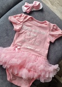 Tutu romper różowy miękki tiul Rozmiar 3-6m