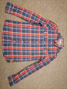 Koszula H&M w kratę czerwono granatowa 12-13 l 158