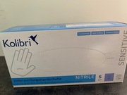 RĘKAWICZKI NITRYLOWE BEZPUDROWE NIEBIESKIE roz. S