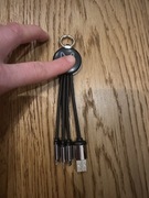 Kabel 3 w 1, gadżet firmowy, zawieszka do kluczy, do kolekcji, użytku