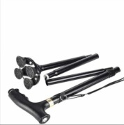 LASKA lekka SKŁADANA INWALIDZKA ORTOPEDYCZNA ALUMINIOWA Z LATARKĄ 