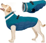 Kurtka zimowa Premium dla psa – wodoodporna, ciepła, futerko rozmiar L