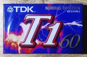 Kaseta magnetofonowa TDK T1 60 - NOWA/FOLIA 