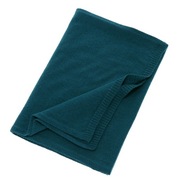 Szalik zimowy damski, szmaragdowy, wełna merino z kaszmirem