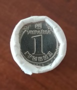 1 hrywna 2019 - ROLKA RULON BANKOWY - 50 sztuk monet Ukraina