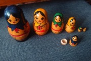 PRL ROSJA MATRIOSZKA DREWNIANA LALKA DREWNIANE LALKI LALECZKI