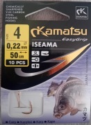 Haczyki z przyponami Kamatsu Iseama Karp 4/0,22mm