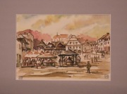 Kazimierz Dolny nad Wisłą AKWARELA 24x30 cm