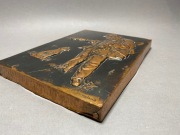 PIES MYŚLIWY OBRAZ REPUSOWANY W MIEDZI IRLANDIA #651