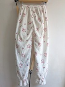 spodnie pluszowe piżamowe grube cieple dresy słodkie wisienki hello kitty