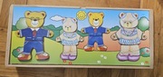 Drewniana układanka - puzzle - miś z dzieckiem - misie