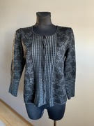 OLEANA sweter kardigan damski premium scandi wełna jedwab wool Silk XL42