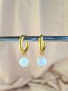 Kolczyki ze stali szlachetnej z akwamarynem