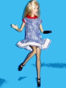 Lalka Barbie - Sukienka Jeansowa