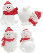 4 Figurki wesołych bałwanków