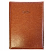 Terminarz 2026 A4 duży dzienny kalendarz dla firm brązowy książkowy