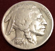 5 cent Buffalo Nickle 1937 S San Francisco rzadka mennica  nr 3