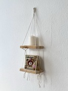 Wisząca drewniana półka na ścianę boho/ do pokoju/ meble dziecięce