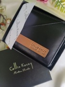 Męski czarny portfel  Skóra naturalna - pudełeczko