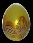 Vintage jajo ozdoba Wielkanoc szkło iryzowane secesja przycisk papieru