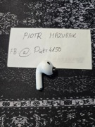 Gwarancja!!! Lewa słuchawka AirPods Pro 3. generacji A3064