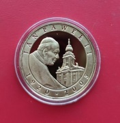 10 ZŁOTYCH JAN PAWEŁ II 2005 rok - srebro AG plater AU