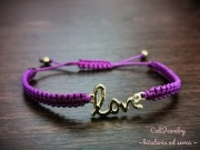 Mikołajki Bransoletka sznurkowa LOVE hand made