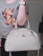 Vivienne Westwood skórzana torebka tote bag skóra naturalna kuferek okazja
