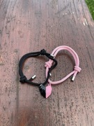 Magnetyczne Bransoletki Przyjaźni dla Par - Czarna i Różowa