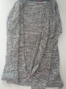 Narzutka z rękawami w biało-czarne ciapki