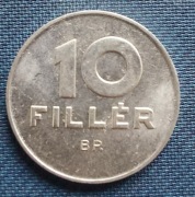 Moneta Węgry 10 fillerów 1985
