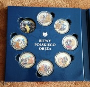 Kolekcja Bitwy polskiego oręża platerowane złotem