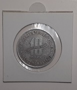 10 marek, Getto Łódź, 1943, aluminium -bardzo ładna