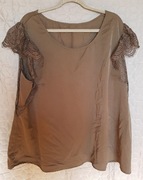 Czarna bluzka Shein z ozdobną koronką rozmiar 4XL