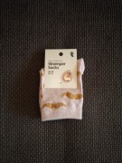 Skarpetki skarpety różowe w wąsy 36-38 nowe 