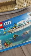 Zestaw Lego City 60221, jacht, nurek, ryba piła, podwodny świat
