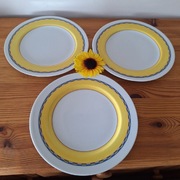 Trzy talerzyki deserowe wielkanocne 