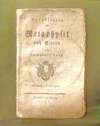 Kant: Grundlegung ... Trzecie Wydanie Frankfurt / Lipsk 1791