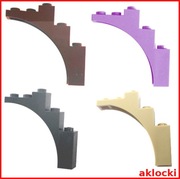 LEGO 2339 ŁUK mostek 1x5x4 brązowy/Reddish śr.awendowy c.szary Tan - 1 szt