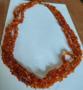 Naszyjnik z bursztynu bałtyckiego. Potrójny, 74 cm