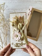 Kartka ślubna, rustykalna, kwiatowa, na ślub, handmade