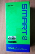 Infinix smart 8 czarny, nierozpakowany 2 lata gwarancji, fajny gratis! 